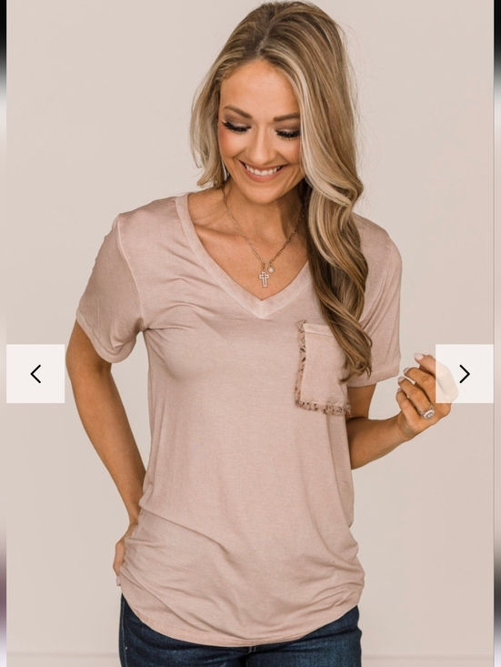 POL Tops - POL Dusty Pink Girly Meets Basic Knit Top Size Medium